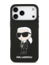 Karl Lagerfeld для iPhone 17 Pro чехол Liquid silicone NFT Karl Ikonik Metal Cam Hard Black (MagSafe)