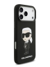 Karl Lagerfeld для iPhone 17 Pro чехол Liquid silicone NFT Karl Ikonik Metal Cam Hard Black (MagSafe)