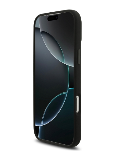 Karl Lagerfeld для iPhone 17 Pro чехол Liquid silicone NFT Karl Ikonik Metal Cam Hard Black (MagSafe)