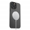 Силиконовый чехол Uniq LINO MagSafe для iPhone 13 Pro, серый