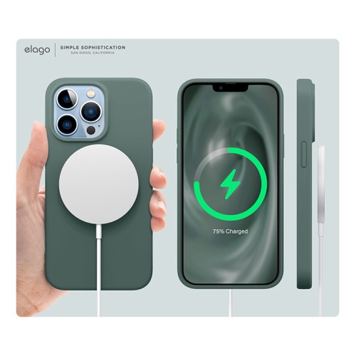 Чехол Elago Soft Silicone для iPhone 13 Pro, зеленый