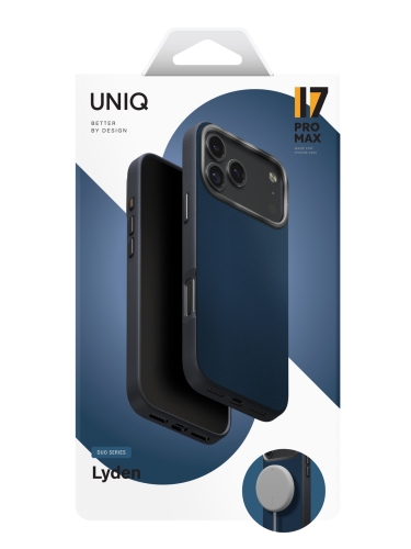 Uniq для iPhone 17 Pro Max чехол Lyden DS Steel Blue/Charcoal (Magsafe)