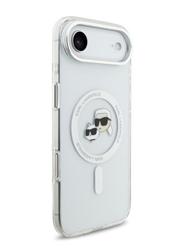 Karl Lagerfeld для iPhone Air чехол IML NFT Karl & Choupette Heads Metal camera Hard White (MagSafe)