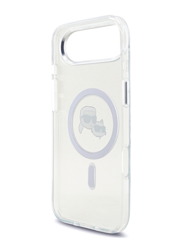 Karl Lagerfeld для iPhone Air чехол IML NFT Karl & Choupette Heads Metal camera Hard White (MagSafe)