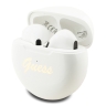 Guess Наушники TWS Bluetooth Small Round with Printed Script logo White