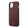 Кожаный чехол Mercedes Genuine leather Stars Hard для iPhone 13, красный