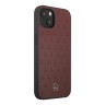 Кожаный чехол Mercedes Genuine leather Stars Hard для iPhone 13, красный