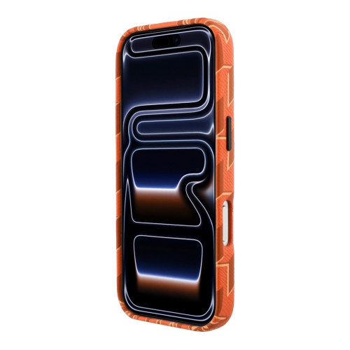 Karl Lagerfeld для iPhone 17 Pro чехол PU Full Wrapped Monogram Metal camera Hard Orange (MagSafe)
