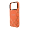 Karl Lagerfeld для iPhone 17 Pro чехол PU Full Wrapped Monogram Metal camera Hard Orange (MagSafe)