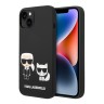 Чехол Lagerfeld Liquid silicone Karl & Choupette Hard для iPhone 14 Plus, черный
