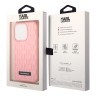 Чехол Lagerfeld 3D Rubber Monogram w Metal logo Hard для iPhone 14 Pro, розовый