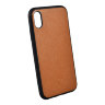Кожаный чехол Toria EPSOM Hard для iPhone XR, коричневый