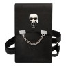 Сумка Karl Lagerfeld Wallet Phone Bag PU Saffiano Metal Ikonik with Chain для смартфонов, черная