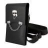 Сумка Karl Lagerfeld Wallet Phone Bag PU Saffiano Metal Ikonik with Chain для смартфонов, черная