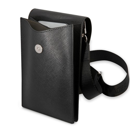 Сумка Karl Lagerfeld Wallet Phone Bag PU Saffiano Metal Ikonik with Chain для смартфонов, черная