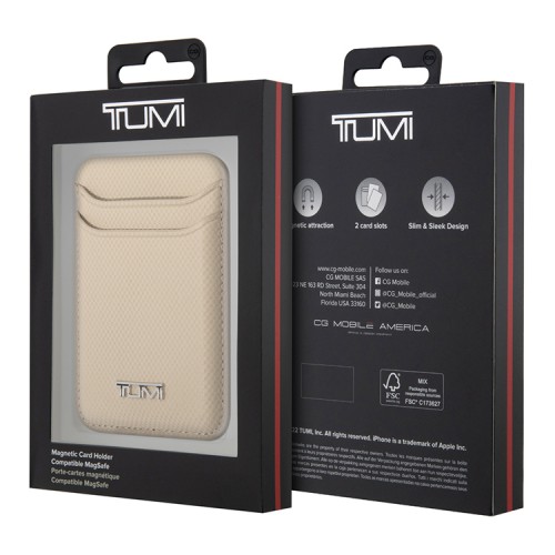 Бумажник TUMI Wallet Cardslot MagSafe Ballistic, бежевый