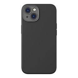 Чехол Baseus Liquid Silica Gel Magnetic case +Tempered glass для iPhone 14 Plus, черный (MagSafe)