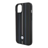 BMW для iPhone 15 чехол Signature Leather Hot stamp lines Hard Black
