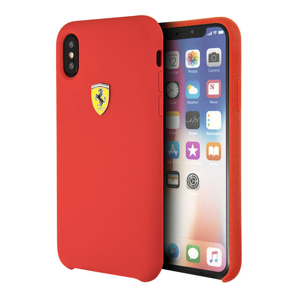 Чехол Ferrari On Track SF Silicone для iPhone X/XS, красный