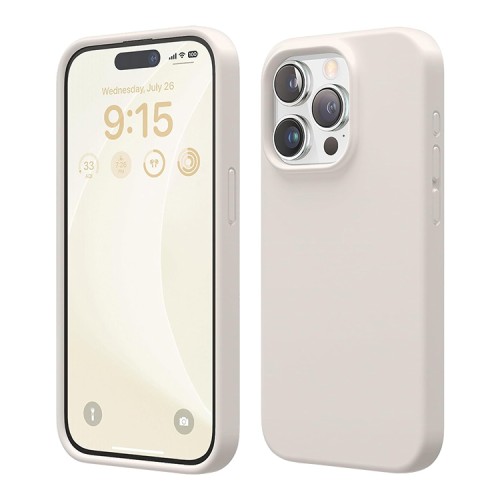 Elago для iPhone 15 Pro Max чехол Soft silicone (Liquid) Stone