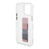 Guess для iPhone 15 Pro чехол GripStand PU Saffiano with 4G Big metal logo Hard Clear/Pink