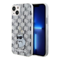 Karl Lagerfeld для iPhone 15 Plus чехол PC/TPU Monogram NFT Choupette Hard Transparent