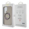 Guess для Galaxy S24 Ultra чехол PC/TPU Flowers Wreath Hard Black (MagSafe)