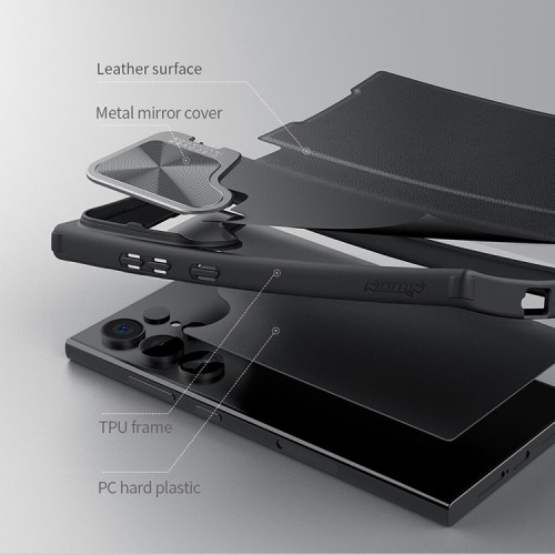 Nillkin для Galaxy S24 Ultra чехол QIN ProP (Plain) Booktype Classic Black