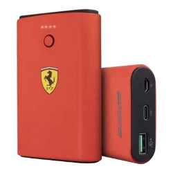 Аккумулятор CG-Mobile Ferrari On-Track Rubber 7500 mah USB-C PD 18 Вт, красный