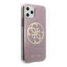 Чехол Guess 4G Circle Logo Hard Glitter для iPhone 11 Pro Max, розовый