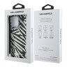 Karl Lagerfeld для iPhone 16 Pro Max чехол PC/TPU Zebra со шнурком, черный