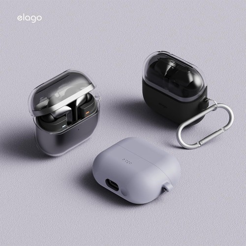 Elago для Galaxy Buds 3/3 Pro чехол Silicone DUO Hang case Clear/Stone