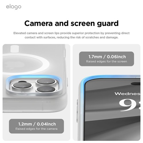 Elago для iPhone 16 Pro чехол HYBRID (pc/tpu) Clear (MagSafe)