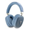 Guess наушники беспроводные накладные Bluetooth Headphones PU 4G Triangle Metal Logo Blue
