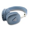 Guess наушники беспроводные накладные Bluetooth Headphones PU 4G Triangle Metal Logo Blue