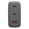 Energea СЗУ AmpCharge GaN100, 2USB-C + USB-A PD/PPS/QC3.0 total 100W Gunmetal