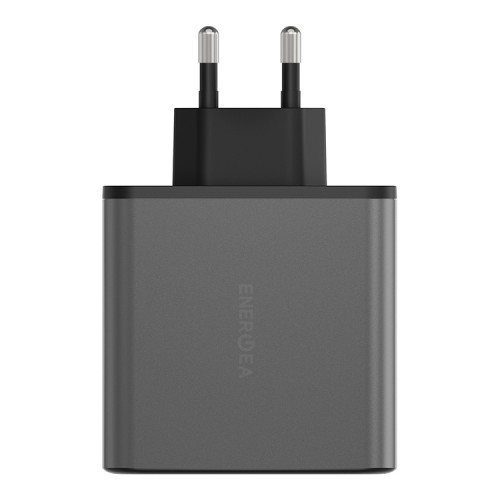 Energea СЗУ AmpCharge GaN100, 2USB-C + USB-A PD/PPS/QC3.0 total 100W Gunmetal