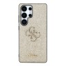 Guess для Galaxy S25 Ultra чехол Fixed Glitters 4G Big metal logo Hard Gold
