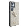 Guess для Galaxy S25 Ultra чехол Fixed Glitters 4G Big metal logo Hard Gold