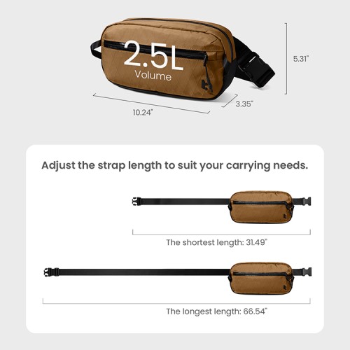 Tomtoc Travel сумка для аксессуаров Aviator-T35 X-Pac Chest Bag 2.5L Khaki