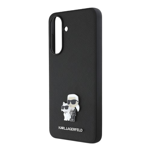 Karl Lagerfeld для Galaxy A56 чехол PU Saffiano NFT Karl & Choupette Metal pin Hard Black