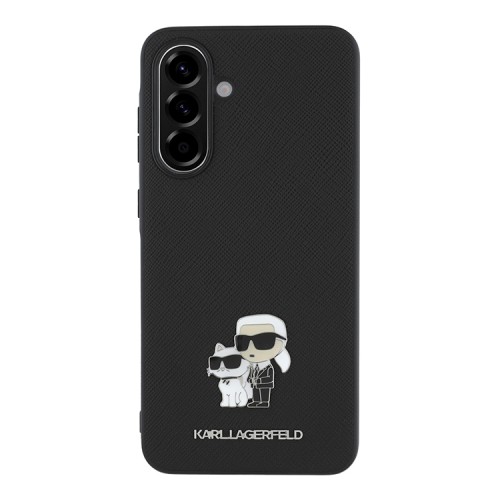 Karl Lagerfeld для Galaxy A56 чехол PU Saffiano NFT Karl & Choupette Metal pin Hard Black
