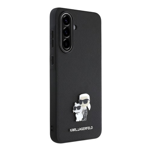 Karl Lagerfeld для Galaxy A56 чехол PU Saffiano NFT Karl & Choupette Metal pin Hard Black
