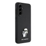Karl Lagerfeld для Galaxy A56 чехол PU Saffiano NFT Karl & Choupette Metal pin Hard Black
