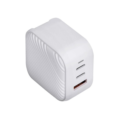 Сетевое зарядное устройство Uniq Verge Pro GaN66 2 USB-C + USB-A, 66 Вт