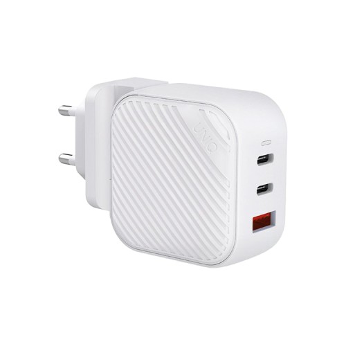 Сетевое зарядное устройство Uniq Verge Pro GaN66 2 USB-C + USB-A, 66 Вт