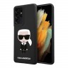 Чехол Karl Lagerfeld Liquid silicone Iconic Karl для Galaxy S21 Ultra, черный