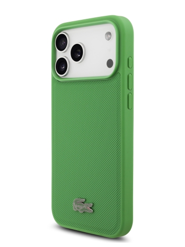 Lacoste для iPhone 17 Pro Max чехол PVC Metal Lacquer logo Hard Estragon (MagSafe)