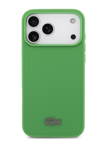 Lacoste для iPhone 17 Pro Max чехол PVC Metal Lacquer logo Hard Estragon (MagSafe)