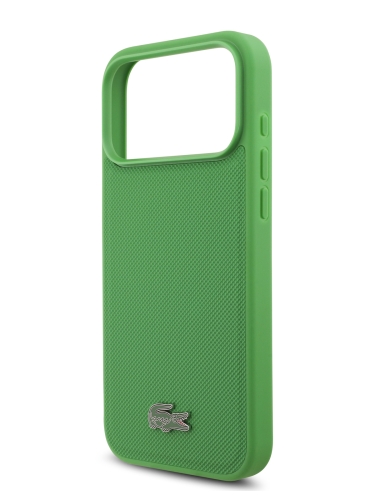 Lacoste для iPhone 17 Pro Max чехол PVC Metal Lacquer logo Hard Estragon (MagSafe)